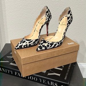 Christian Louboutin leopard heels, size: 37 1/2